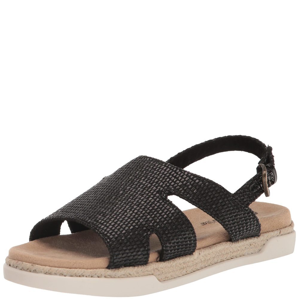 Bella Vita Women's Kato Platform Sandal, Black Woven, 7 Narrow